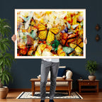 Butterfly Wall Art Canvas Print | Colorful Abstract Nature Artwork