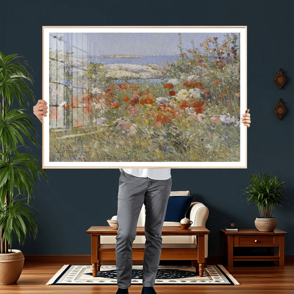 Childe Hassam Celia Thaxter Garden Canvas | 1890 American Impressionist Print