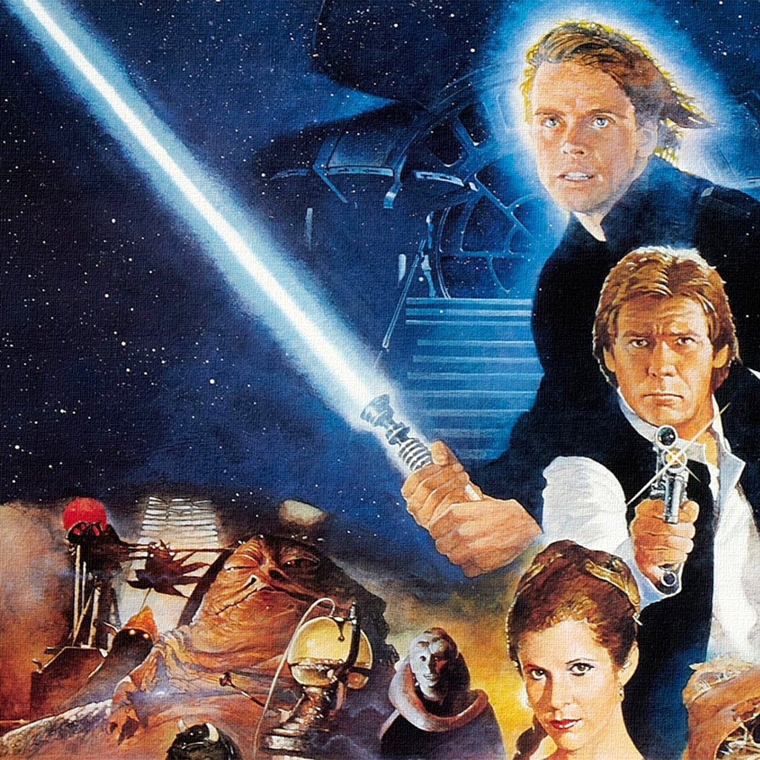 Star Wars Ep VI Return Of The Jedi // Vintage Poster // Framed Canvas