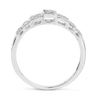 14K White Gold Plated 0.26 Carat Genuine White Diamond .925 Sterling Silver Ring