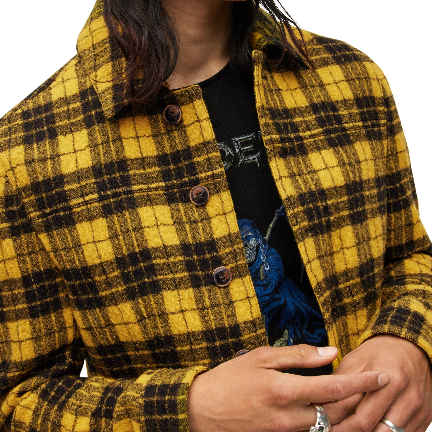 Btn Down Blouson With Sea // Canary