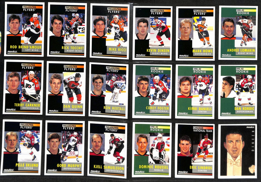 Lot of 7 Philadelphia Flyers Complete Team Sets Plus Lindros Cards 189215