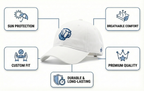 Citadel Bulldog Mascot Twill Embroidered Brim Hat Cap