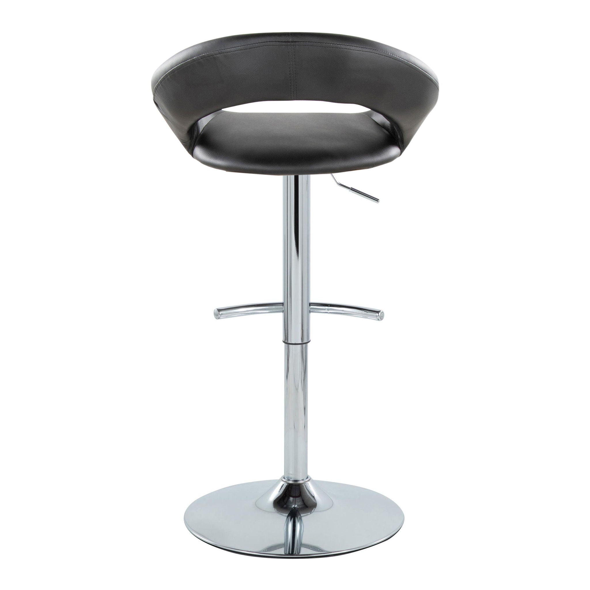 Posh - Contemporary Adjustable Barstool With Swivel (Set of 2)