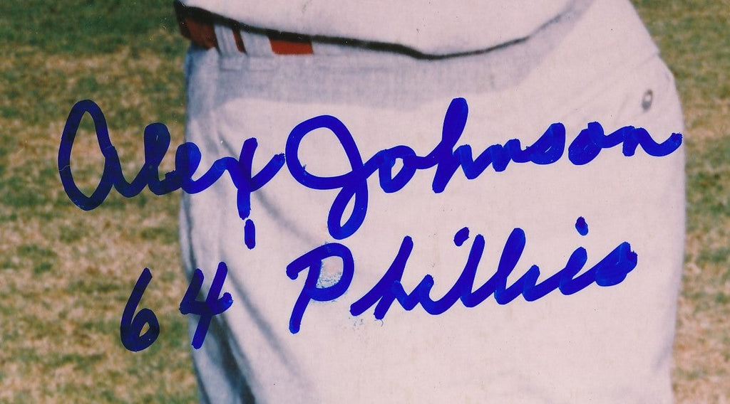 Alex Johnson Autographed/Inscribed 8x10 Photo Philadelphia Phillies JSA 181924