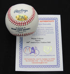 Wayne Tolleson Signed/Auto Yankees 100th OML Baseball MAB 187071