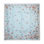Chopard Happy Spirit Sky Blue Organic Silk Twill Womens Foulard Scarf 95002-0683