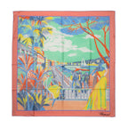 Chopard Red Carpet Light Coral Organic Silk Twill Womens Foulard Scarf 95002-0689
