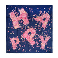 Chopard Happy Bubbles Navy Blue Organic Silk Twill Womens Foulard Scarf 95002-0720