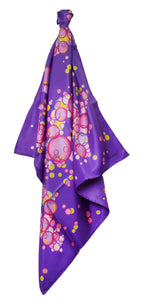 Chopard Happy Bubbles Purple Organic Silk Twill Womens Foulard Scarf 95002-0723