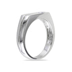 0.3 TGW White Sapphire Bezel Ring // Sterling Silver