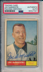 Joe DeMaestri Yankees Signed/Autographed 1961 TOPPS Card #116 PSA/DNA 166518