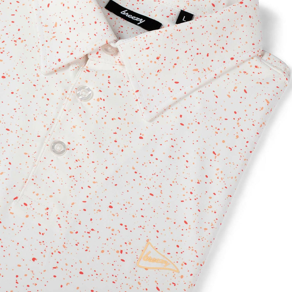 The Heatin Up Splatter Polo // White