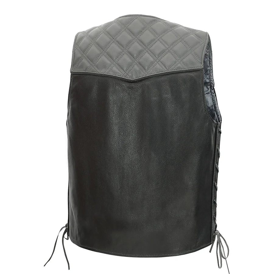 Hammer down Men's Western Style Leather Biker Vest
