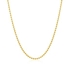 14k Yellow Gold Bead Chain 1.5mm