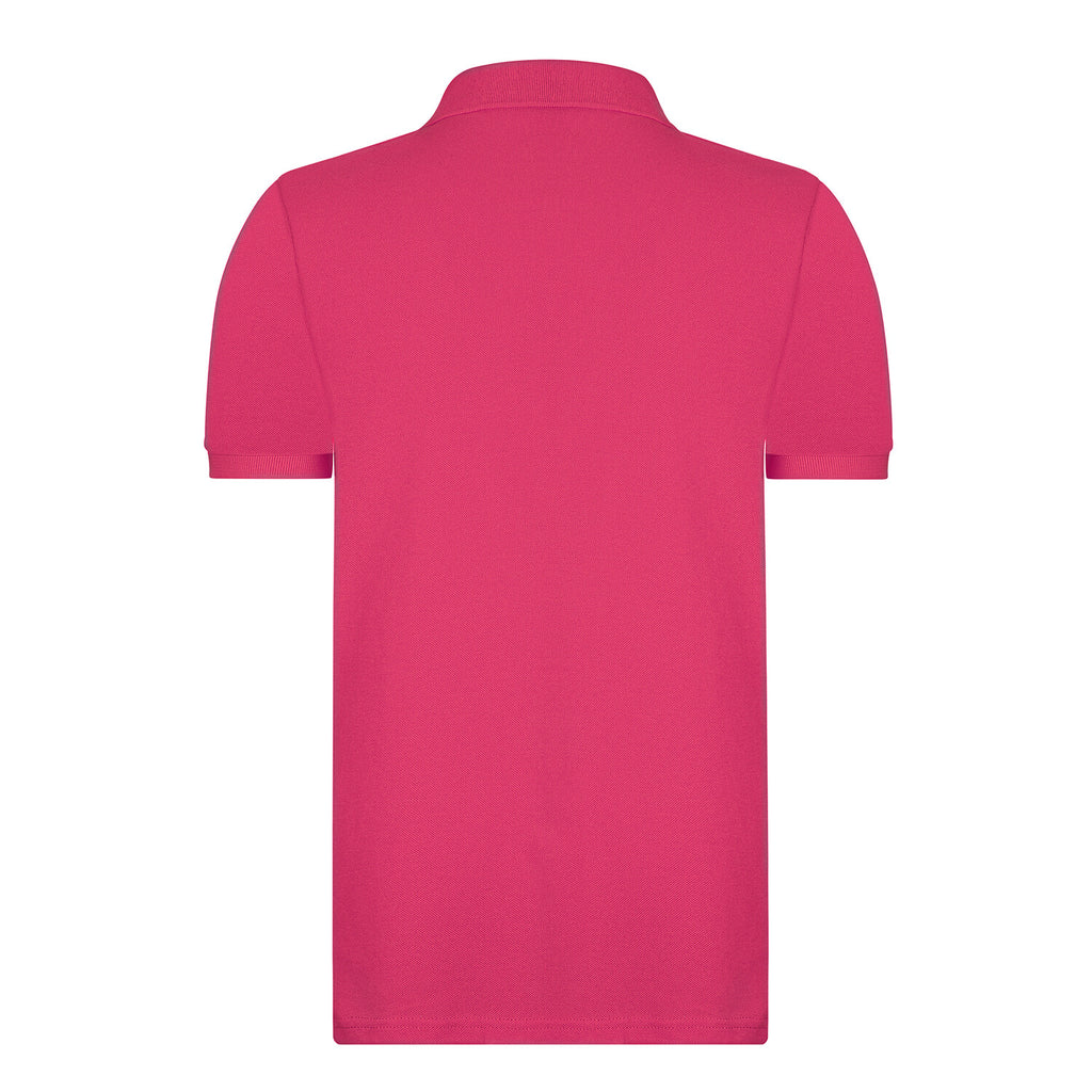 Solid Short Sleeve Polo Shirt // Magenta