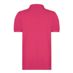 Solid Short Sleeve Polo Shirt // Magenta