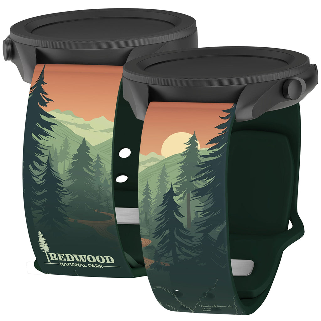 National Parks Redwood HD  Watchband for Samsung, Garmin, Fossil, and More