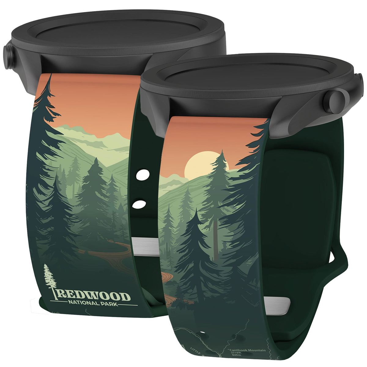 National Parks Redwood HD  Watchband for Samsung, Garmin, Fossil, and More