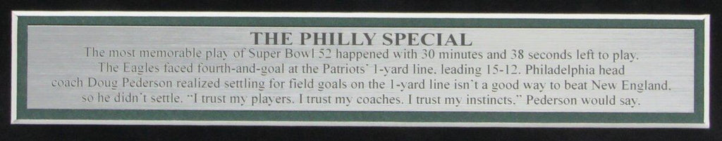 Eagles "Philly Special" Framed Photo Collage of Foles/Burton w/Replica SB Ticket