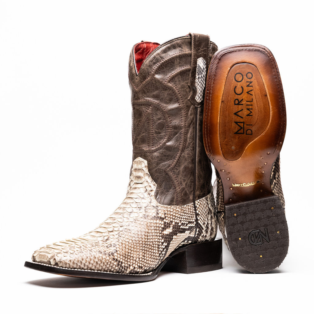 Western Collection Missouri // Python Leather Cowboy Boot // Natural