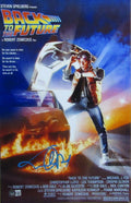 Michael J Fox "Back to the Future" Signed/Auto 11x17 Poster Beckett 164140