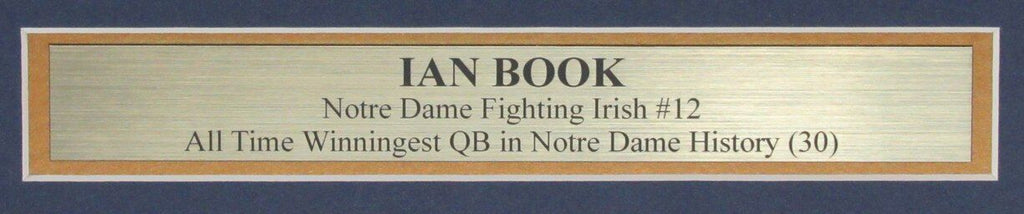 Ian Book Autographed/Inscribed 16x20 Photo Notre Dame Framed Fanatics