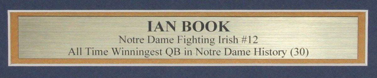 Ian Book Autographed/Inscribed 16x20 Photo Notre Dame Framed Fanatics