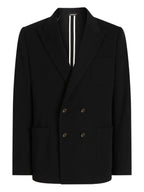 Dolce & Gabbana Men Double-Breasted Wool Blazer