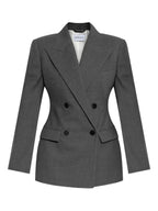 Givenchy Women Double-Breasted Wool Structured Jacket