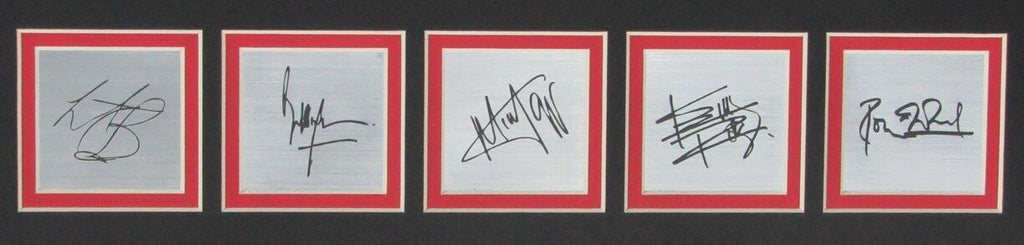 The Rolling Stones 11x14 B/W Photo with Laser Engraved Signatures Framed 165823