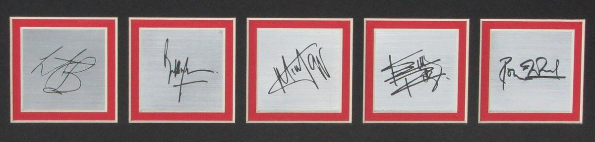 The Rolling Stones 11x14 B/W Photo with Laser Engraved Signatures Framed 165823