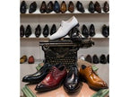 Carucci Burnished Calfskin Oxford - Burgundy