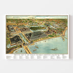 Vintage Map of Chicago, Illinois 1893