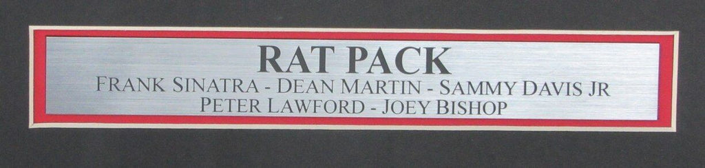 Rat Pack Sinatra/Martin/Davis/Lawford/Bishop Unsigned 11x14 Photo Framed 165822