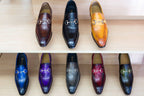 Carrucci Calfskin Loafer - Blue