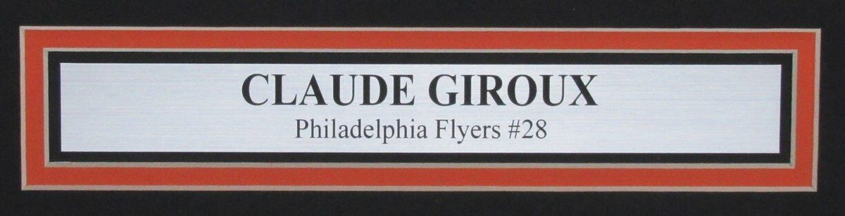 Claude Giroux Autographed 16x20 Photo Hit Sidney Crosby  Flyers Framed PSA/DNA