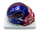 Shane Conlan Autographed Blue Mini FLASH Speed Football Helmet Buffalo Bills JSA