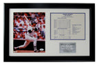 Reggie Jackson HOF Autographed 8x10 Photo W/ Stats New York Yankees Framed JSA