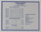 Reggie Jackson HOF Autographed 8x10 Photo W/ Stats New York Yankees Framed JSA