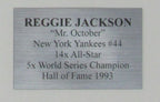 Reggie Jackson HOF Autographed 8x10 Photo W/ Stats New York Yankees Framed JSA