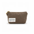 Lucy Mini Zipper Pouch | Chocolate Washed Canvas