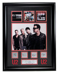 U2 Rock Band Multi Laser Signed with 11x14 Photo Framed 166660