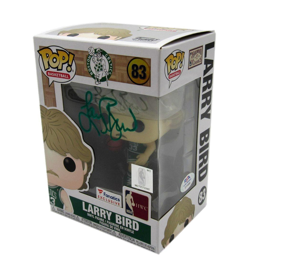 Larry Bird HOF Autographed Funko Pop! Figurine #83 Celtics PSA/DNA 179140