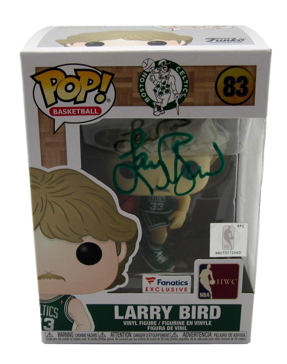 Larry Bird HOF Autographed Funko Pop! Figurine #83 Celtics PSA/DNA 179140