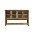 Rectangle Accent Sideboard Cabinet With Storage Shelf - Natural Wood