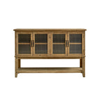 Rectangle Accent Sideboard Cabinet With Storage Shelf - Natural Wood