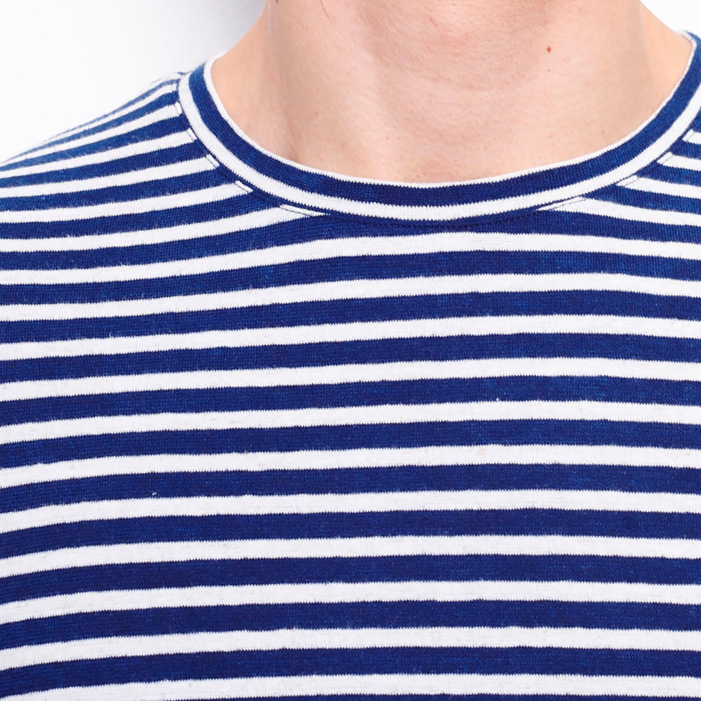 Indigo Dye Marine T-Shirt + Contrast Pirate Patch // Indigo Blue
