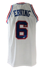 Julius "Dr. J" Erving HOF Autographed White Custom Basketball Jersey 76ers PSA