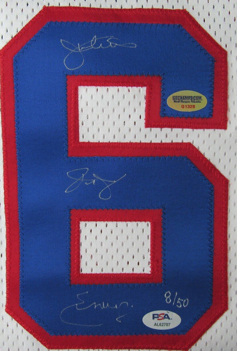 Julius "Dr. J" Erving HOF Autographed White Custom Basketball Jersey 76ers PSA